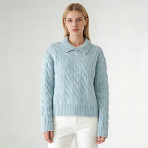 <span class=keywords><strong>Pull</strong></span> en cachemire et laine de qualité supérieure Ralph, style <span class=keywords><strong>vintage</strong></span> américain, torsadé, effet deux pièces, pour l'automne et l'hiver - Product Image 1