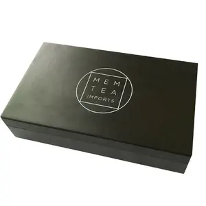 Neues design matte black lackiert holz blume tee taschen boxen