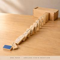 Grand jeu de dominos en bois avec boîte de rangement, tuiles épaisses, jouet éducatif pour l'apprentissage des nombres, pour enfants, jeu de société, cadeau