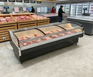<span class=keywords><strong>Vitrine</strong></span> Réfrigérée Horizontale 300 cm à Couvercle Ouvert <span class=keywords><strong>pour</strong></span> Viande Fraîche, Personnalisable avec Logo et Couleurs, <span class=keywords><strong>pour</strong></span> <span class=keywords><strong>Marché</strong></span> - Product Image 3