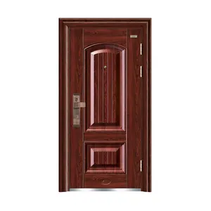 36inch 6 Panel 6 Lite Primed White Entry Wood Exterior Steel Door With Pine Door Jamb