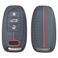 Housse de protection en silicone pour clé intelligente sans clé à 3 boutons, design nid d'abeille, pour Audi A4 A5 A6 A7 Q5 Q7 2009-2016