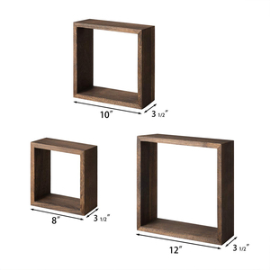 Étagère murale en bois en forme <span class=keywords><strong>de</strong></span> cube, étagères flottantes carrées, décoration murale rustique, boîte murale, organisateur <span class=keywords><strong>de</strong></span> rangement pour la maison et le <span class=keywords><strong>bureau</strong></span> - Product Image 2