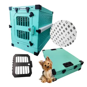 Preex Heavy Duty Blue Extra Large 54" Dog Cages Collapsible Crate For Large Dogs