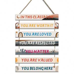 Decoración de pared de habitación de niñas, letrero de placa, letrero de pared de madera, artes de arcoíris, madera impresa para niñas, niños, dormitorio, decoración del hogar, teca/ - Product Image 5