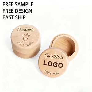 Custom Engraved Round Wooden <strong>DIY</strong> Baby <strong>Keepsake</strong> Box-High Quality Eco-Friendly Newborn Storage Case for Birthday Gifts - Product Image 1