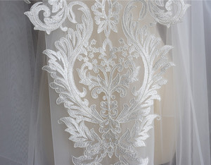 Luxury European-style Pattern Car Bone <strong>Embroidery</strong> Flowers Oversized <strong>Embroidery</strong> Special <strong>Materials</strong> for Wedding Dress - Product Image 4