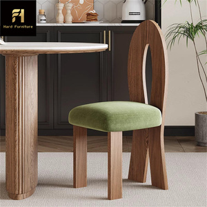 Sedia <span class=keywords><strong>da</strong></span> <span class=keywords><strong>Pranzo</strong></span> in Legno Verde Stile Retrò Francese, Design Nordico Minimalista con Schienale Alto, Personalizzabile - Product Image 3
