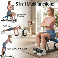 Machine à Squats Profonds Réglable 3-en-1, Appareil de Musculation pour Jambes et Fessiers à Domicile pour un Entraînement Complet du Corps