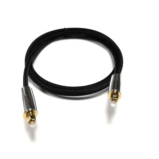 Premium Wholesale 24k Gold Plug 1m Digital Fiber Optical Audio Toslink Cable