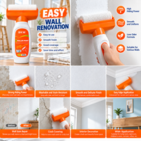 Kit de rouleaux à peinture murale, ensemble d'outils de peinture intégrés pour la réparation des murs intérieurs et la rénovation de la maison