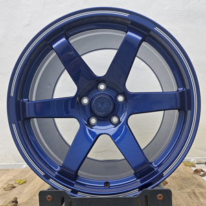 Jantes forgées classiques Viaol JDM à 6 branches, concaves profondes, en alliage d'aluminium <span class=keywords><strong>bleu</strong></span> racing pour Nissan <span class=keywords><strong>GTR</strong></span> <span class=keywords><strong>R34</strong></span> R35 Supra 18 19 pouces - Product Image 2