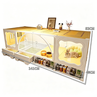 Cage à lapin en acrylique transparent multi-tailles, très vendue, avec tiroir anti-éclaboussures, grande maison pour lapin, cochon d'Inde, chinchilla