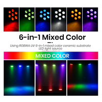 Éclairage de scène Shehds Manufacturer 5X12W Led Rgblauv Par Light Dmx512 Control, éclairage de fête 6 en 1 pour événements et clubs