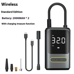 Gonfleur de pneus sans fil rechargeable compact - Mini <span class=keywords><strong>pompe</strong></span> à air portative avec affichage numérique certifiée CE pour voitures et véhicules électriques - Product Image 6