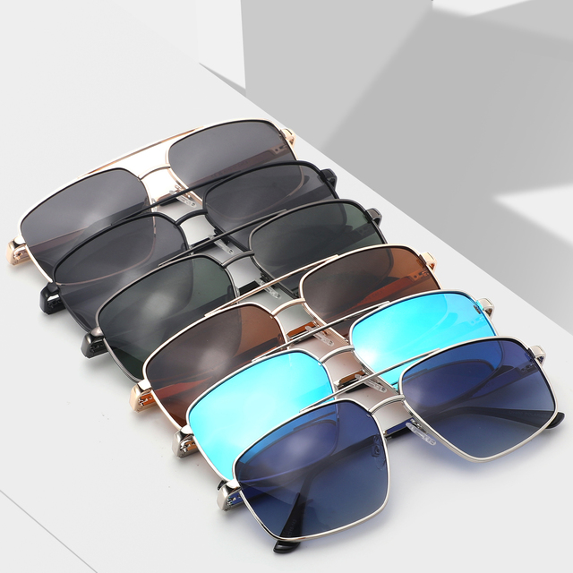 New Arrival Square Frame Sunglasses Brand Designer Metal Sunglasses TAC Polarized Sunglasses for Women and Men