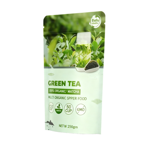 Custom Size Printed Reusable Biodegradable Moisture Proof Coffee Powder Green Stand up Pouch Aluminum Foil Tea Packaging <b>Bags</b> - Product Image 2