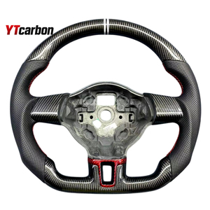 YTcarbon pour Caddy MK3 pièces automobiles accessoires intérieurs de voiture Style de <span class=keywords><strong>course</strong></span> volant en Fiber de carbone véritable personnalisé - Product Image 4