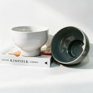 Nouveauté 2026 : Pots de fleurs en céramique blancs et gris clair en forme de bol <span class=keywords><strong>sur</strong></span> <span class=keywords><strong>pied</strong></span>, vente directe usine, pour plantes succulentes d'intérieur, décoration maison - Product Image 3