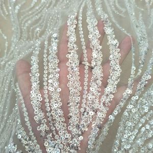 2024 africano paillettes Tulle pizzo Guipure tessuto Saree con pietra pesante <span class=keywords><strong>lavoro</strong></span> per matrimonio nigeriano - Product Image 5