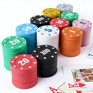 Professional Custom Logo Three Tone PS Poker Chips 39mm for Casino Tournaments and Parties - Product Image 1