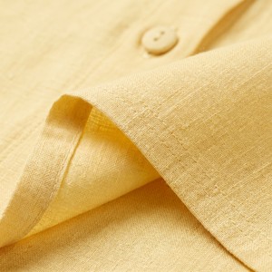 Robe longue éco-responsable 100 % lin 55 % coton à volants, fabricant sur mesure, vente en gros, grandes tailles du S au 5X, tenues OEM - Product Image 2
