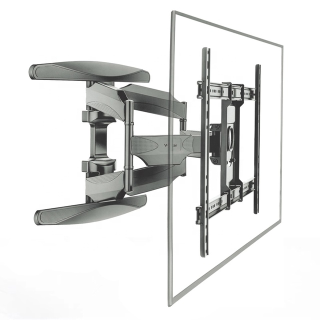 Steel TV Wall Mount Swivel Bracket Full Motion for Most 55-85 Inch LED LCD OLED Flat Screen Plasma TVs