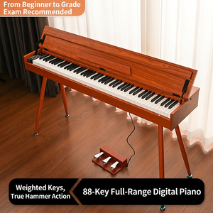 Teclado Electrónico de Madera BD MUSIC BD-886BF de 88 Teclas con Acción de Martillo/Orgán Eléctrico/<span class=keywords><strong>Piano</strong></span> Digital <span class=keywords><strong>para</strong></span> <span class=keywords><strong>Principiantes</strong></span>, 200 Tonos y Ritmos - Product Image 1