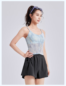 Aoyema Vêtements de sport pour femmes Tenue de pickleball d'extérieur Vêtements de yoga respirants pour vêtements de <span class=keywords><strong>tennis</strong></span> Short de soutien-gorge de fitness Ensembles de gymnastique 2 pièces - Product Image 3