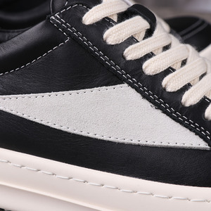 Chaussures basses de créateur en cuir de vachette respirant à lacets, style rétro, pour hommes, tendance hip-hop, baskets plateforme avec semelle intermédiaire en EVA - Product Image 3