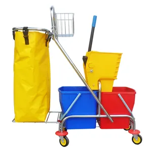 CHAOBAO B-047 Double bucket mop wringer cleaning trolley cart household cleaning tools mop bucket with wringer 50L