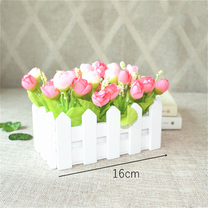 <span class=keywords><strong>Fiori</strong></span> artificiali succulenti in vaso soggiorno interno portico decorazione piante verdi ornamenti <span class=keywords><strong>recinzione</strong></span> in legno fiore di simulazione - Product Image 2