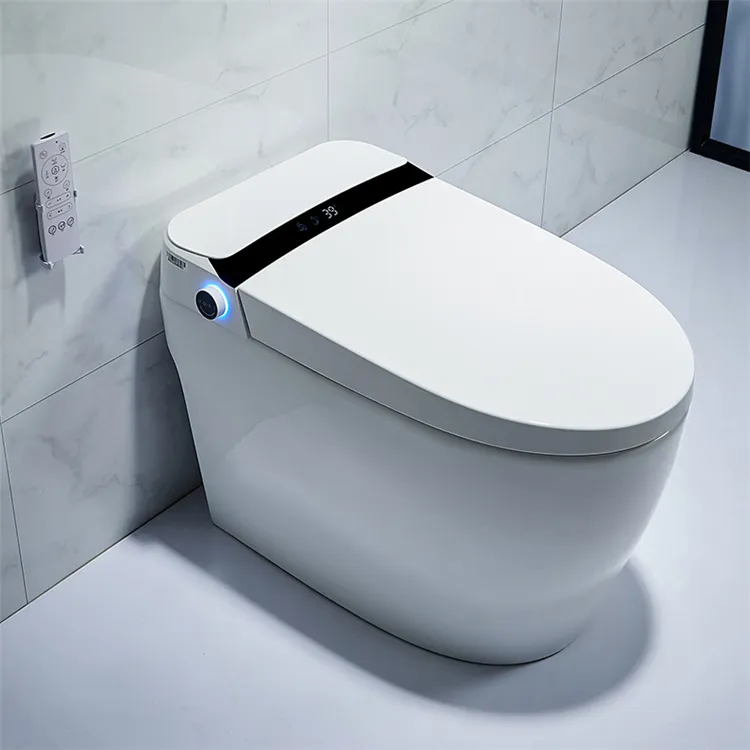 Fornitore della fabbrica a distanza wifi moderna intelligente armadio vortex sifonico flush 110v s-trappola intelligente wc intelligente per il bagno