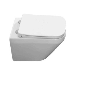 Nuevo Inodoro Cuadrado <span class=keywords><strong>de</strong></span> Pared con Tanque Oculto, Cerámico, Montado en la Pared, Descarga por Gravedad, <span class=keywords><strong>Tapa</strong></span> <span class=keywords><strong>de</strong></span> Urea-Formaldehído 195, Sin <span class=keywords><strong>Tapa</strong></span> - Product Image 1