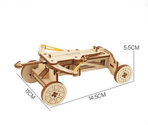 Jouet éducatif en bois pour enfants, bricolage, kit de puzzle à assembler soi-même, catapulte, bombe et baloriginale - Product Image 3