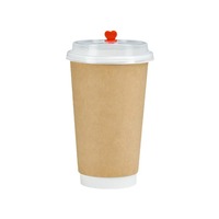 Gobelet en papier jetable biodégradable personnalisé de 4oz 8oz 10oz 12oz 16oz Boîte en papier de café à paroi unique avec couvercle pour café