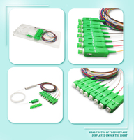 Divisor plc de fibra óptica, tubo de acero Tipo 1x8 con conector SC, divisor plc de fibra óptica