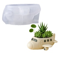 Moule en silicone Avion 'Early Riser' GJHP 197 pour projets DIY en plâtre, coupelles à bougies, pots de fleurs, coupelles de rangement, ornements et moulages décoratifs