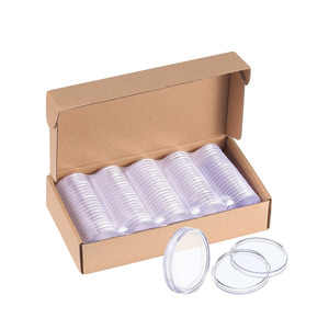 Étuis de rangement pour jetons de jeu de cartes <span class=keywords><strong>Arkham</strong></span> Horror, capsules rondes transparentes pour pièces de monnaie, diamètre interne de 25 mm - Product Image 6