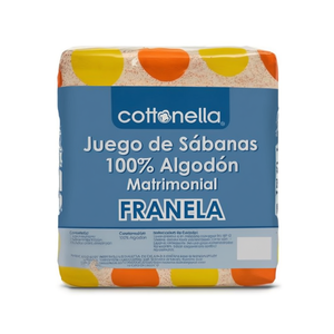 Juego de Sábanas de Franela Cottonella Matrimonial 100% Algodón para Cama - Product Image 1