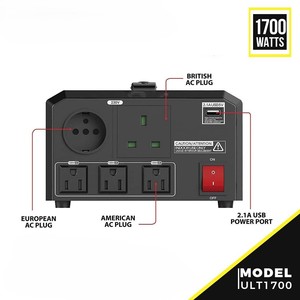 <span class=keywords><strong>Convertisseur</strong></span> de tension haute puissance 1700W à bobine en cuivre, élévateur et abaisseur de tension, 110V vers 220V et 220V vers 110V, transformateur de puissance - Product Image 2