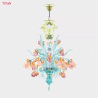 Nouveauté : Lustre rectangulaire contemporain en cristal, motif floral artistique, fait main sur mesure, moderne, à économie d'énergie et dimmable