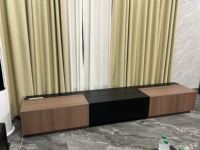 Écran de projection motorisé pour home cinéma 4K de 100 à 120 pouces, avec armoire intégrée pour projecteur laser 4K à ultra courte focale