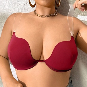 Belle chaude sexy couleur unie sans boucle Push up <span class=keywords><strong>grande</strong></span> <span class=keywords><strong>taille</strong></span> dames soutien-gorge en vrac - Product Image 6
