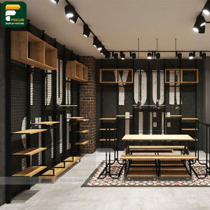 Expositor de ropa minimalista para boutique, panel flotante, armario colgante para prendas, bloque visual limpio - Product Image 2