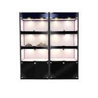 Boutique Retail Store Smoke Shop Vitrine Möbel Glas vitrine mit LED-Licht Vitrinen mit Schloss