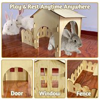 Nichoir suspendu imperméable en bambou pour animaux de compagnie, pont, étagère, cachette pour hamsters, chinchillas, cochons d'Inde, décoration de cage, lit de repos, cachette
