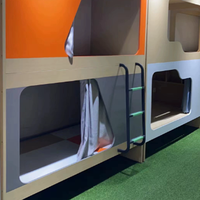 Lits métalliques doubles style capsule spatiale, insonorisés, simples et doubles, pour écoles, lits superposés king size durables pour hôtels