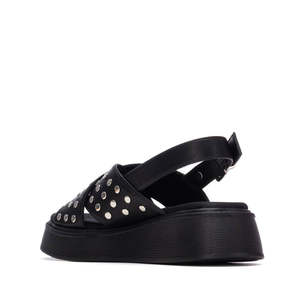 Sandales compensées noires Xti pour femme, talon de 36,4 cm, style plateforme - Product Image 3