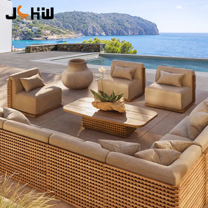 Ensemble de mobilier de <span class=keywords><strong>jardin</strong></span> en teck tout temps Cour en <span class=keywords><strong>bois</strong></span> naturel Loisirs Balcon <span class=keywords><strong>Salon</strong></span> pour Villa Hôtel Parc Salle à manger Utilisation extérieure - Product Image 1